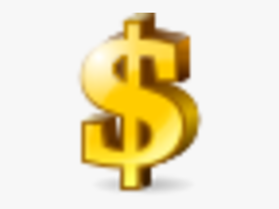 Gold Dollar Icon, Transparent Clipart