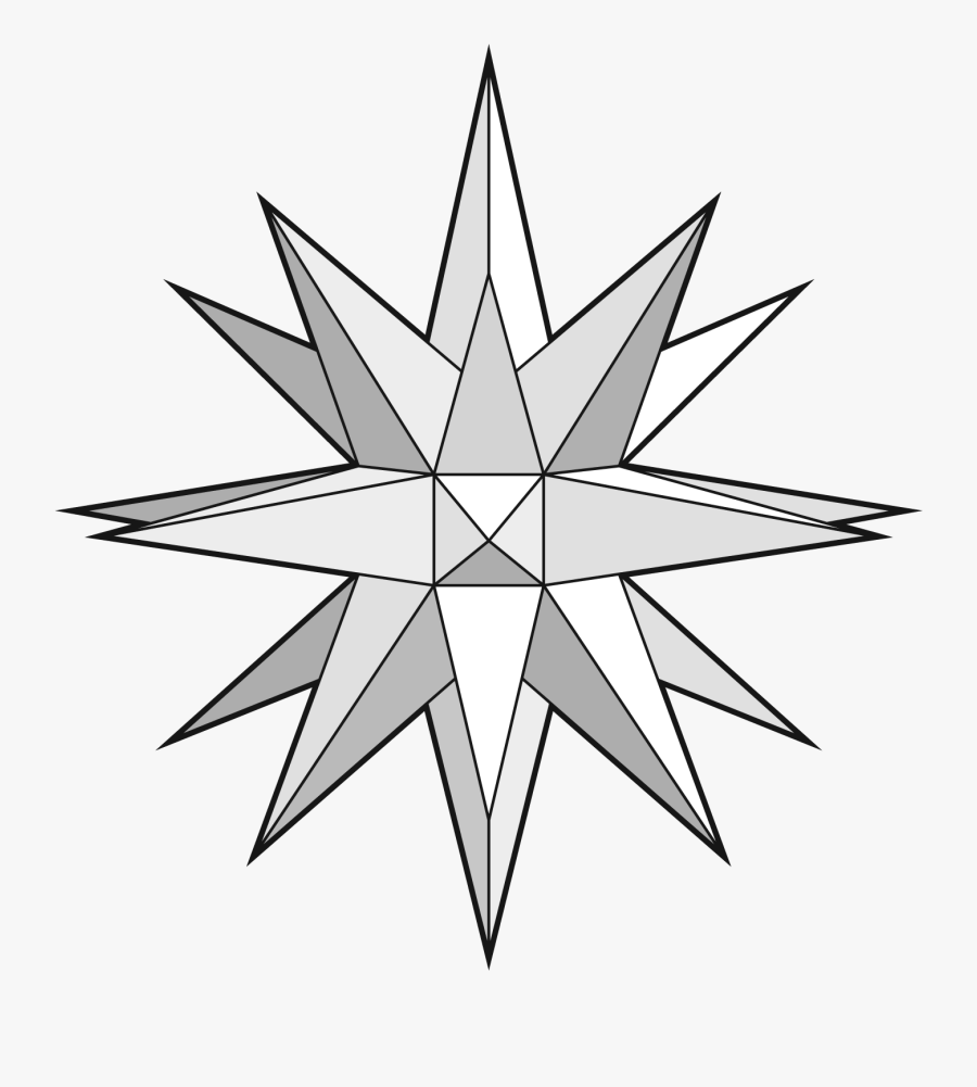 Transparent Star Of Bethlehem Clipart - Moravian Star Clip Art, Transparent Clipart