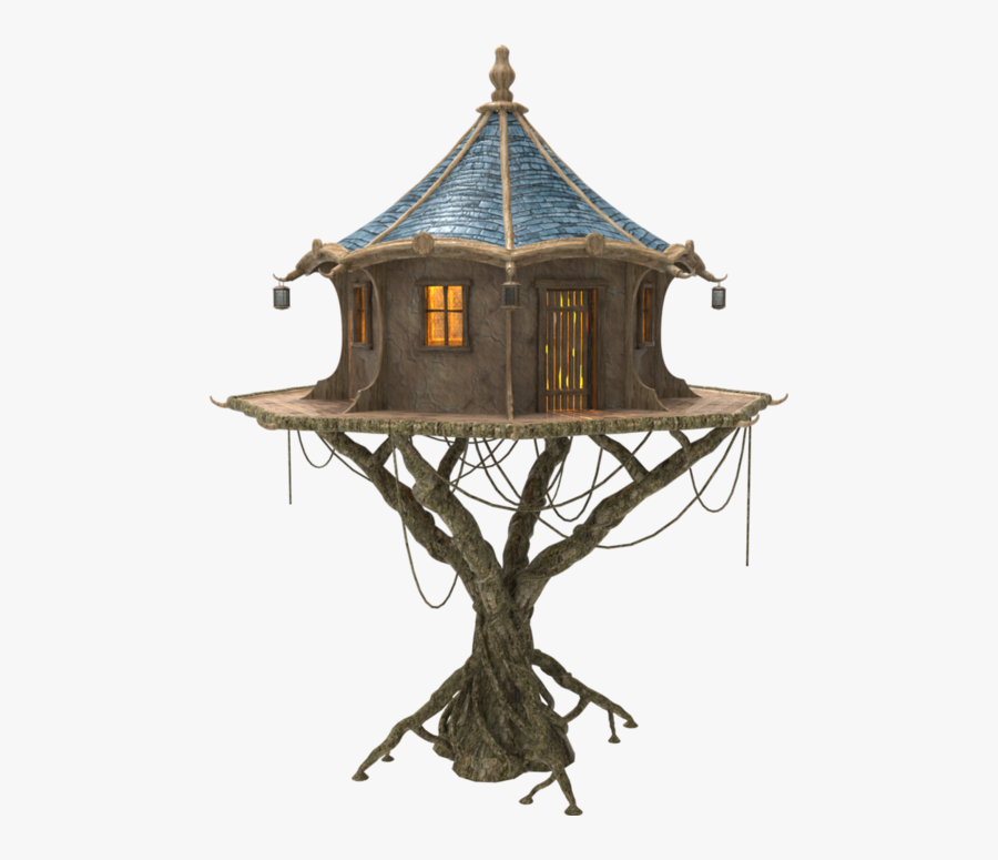 #fairy #house #elf - Treehouse Transparent Background, Transparent Clipart