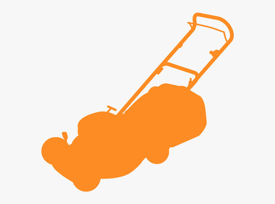 Lawnmower Silhouette, Transparent Clipart