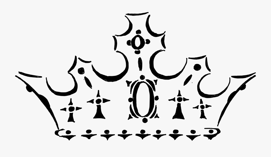 Transparent Crowns Black And White - Drawn Crown Transparent Background, Transparent Clipart