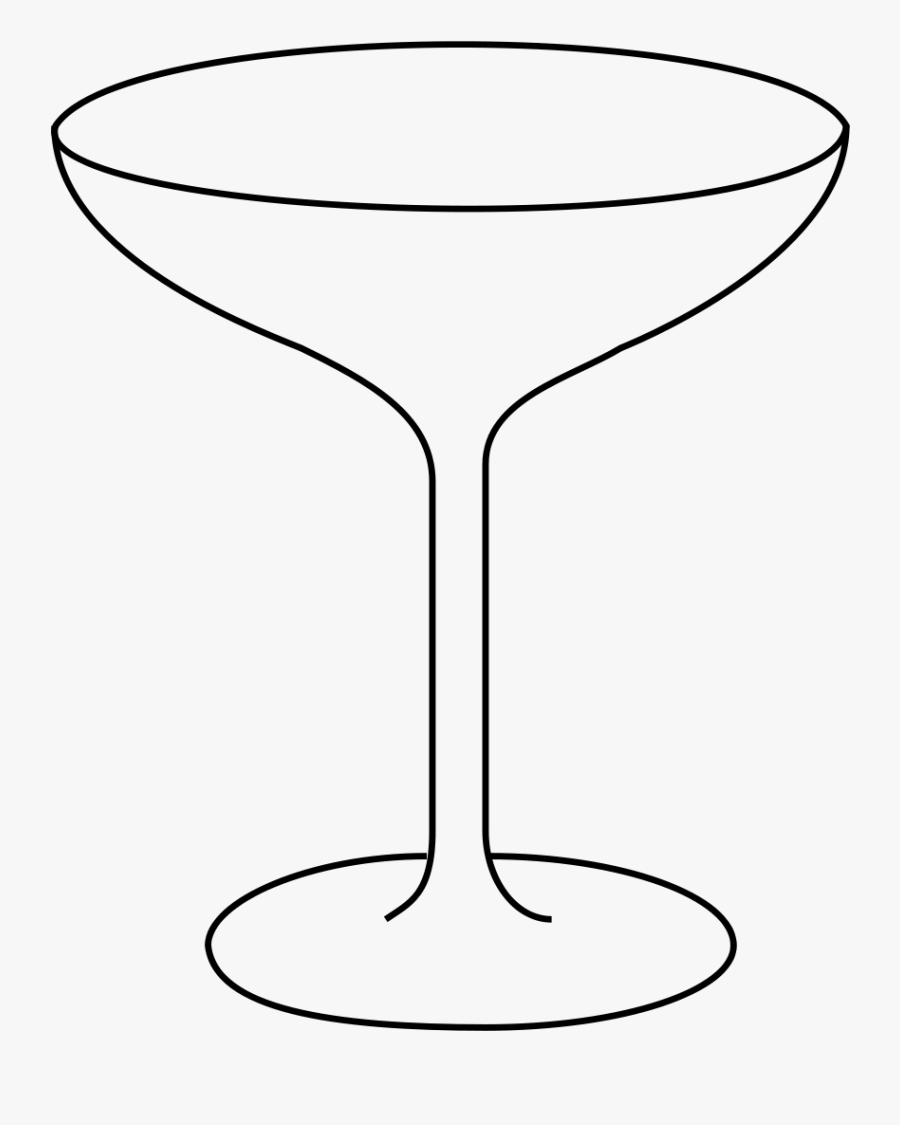 File - Coppa Asti - Svg - Champagne Stemware, Transparent Clipart