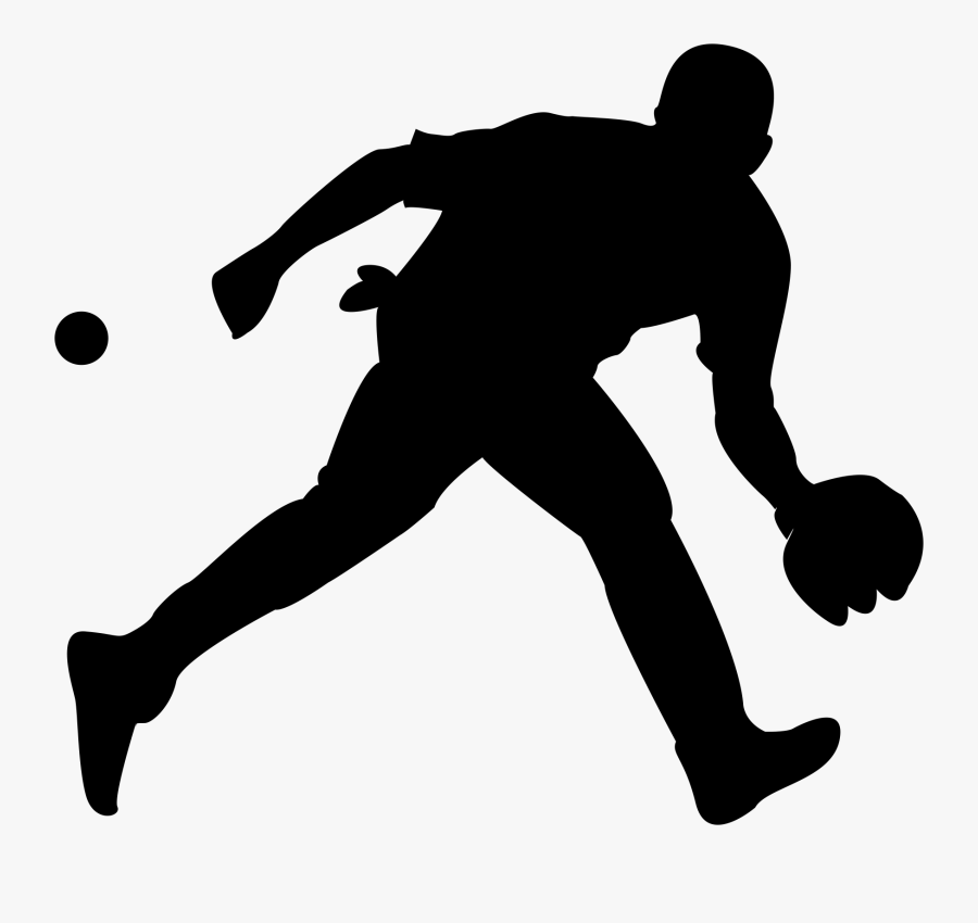 Baseball Silhouette Clip Art - Silhouette Drawing Of A Sport, Transparent Clipart