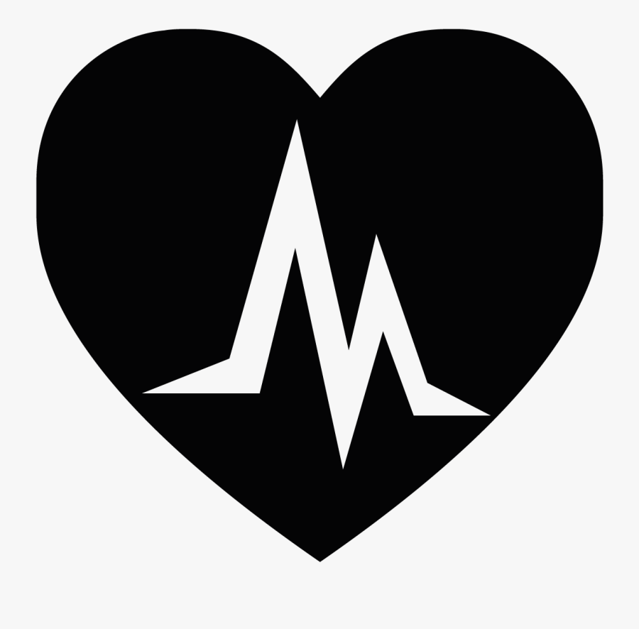 Logo Heart Electrocardiography Black - Black Heart Pictures Download, Transparent Clipart