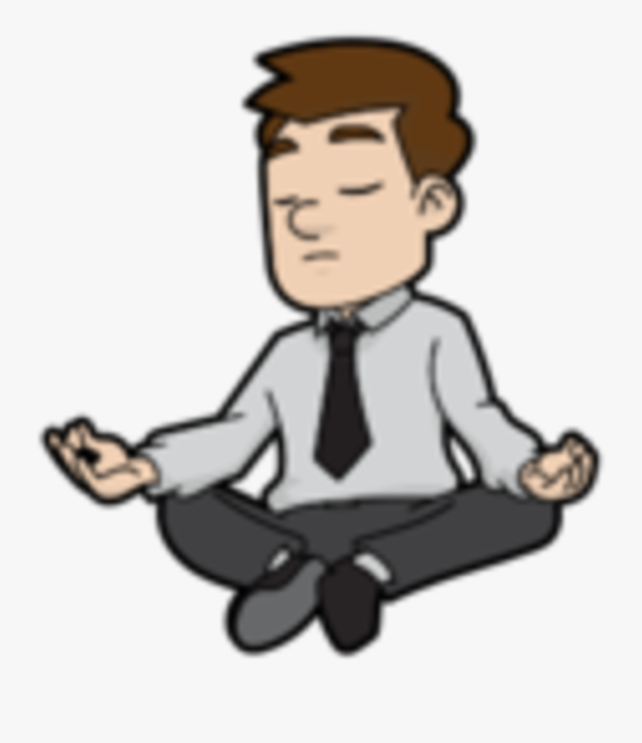 Cartoon Meditating, Transparent Clipart