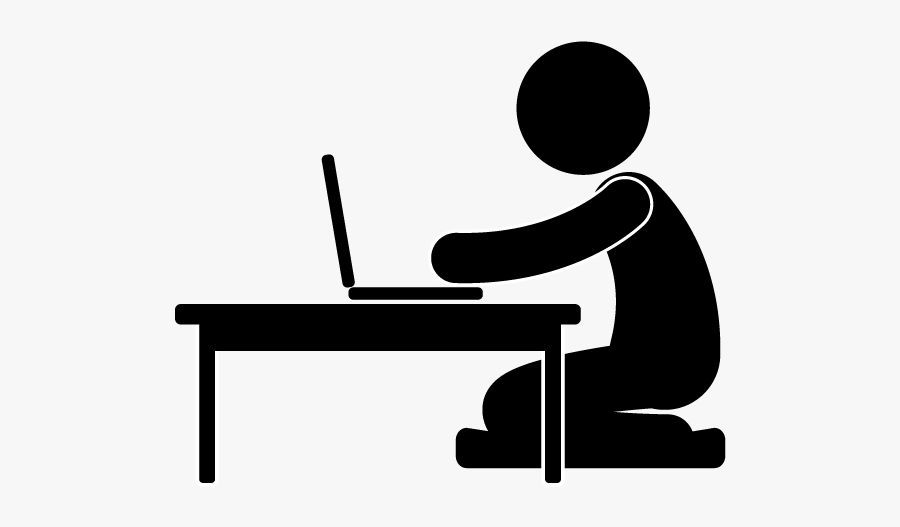 Working On A Computer Png, Transparent Clipart