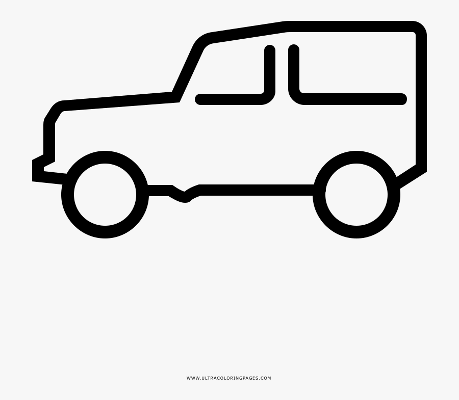 Suv Coloring Page - Land Rover, Transparent Clipart