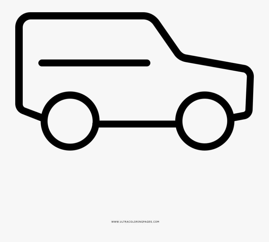 Suv Coloring Page - Car, Transparent Clipart