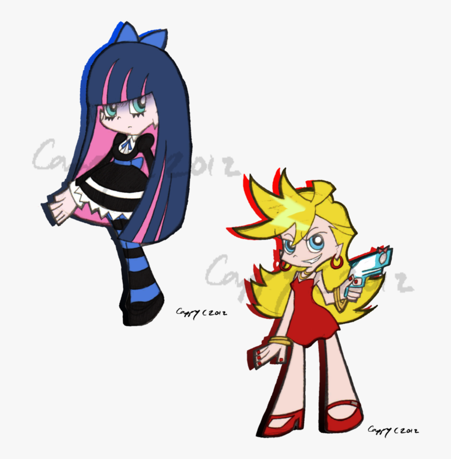 Transparent Cappy Png - Panty And Stocking With Garterbelt Cute Stocking Art, Transparent Clipart