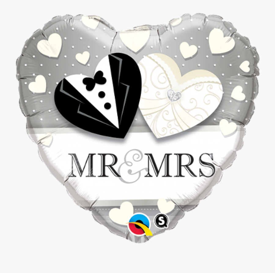 Mr & Mrs Foil Balloon , Transparent Cartoons - Mr & Mrs Foil Balloon, Transparent Clipart