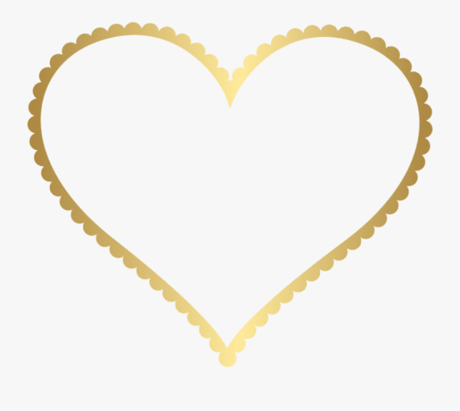 Free Png Gold Heart Border Frame Png Images Transparent - Transparent Background Heart Png, Transparent Clipart