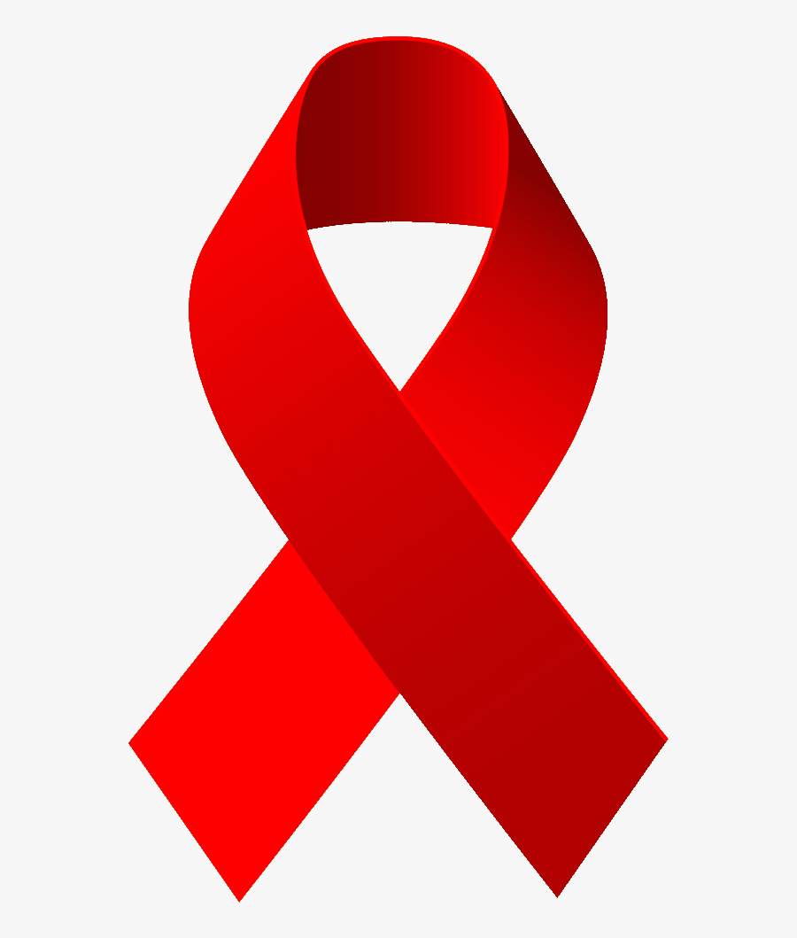 Hiv Red Ribbon Vector, Transparent Clipart