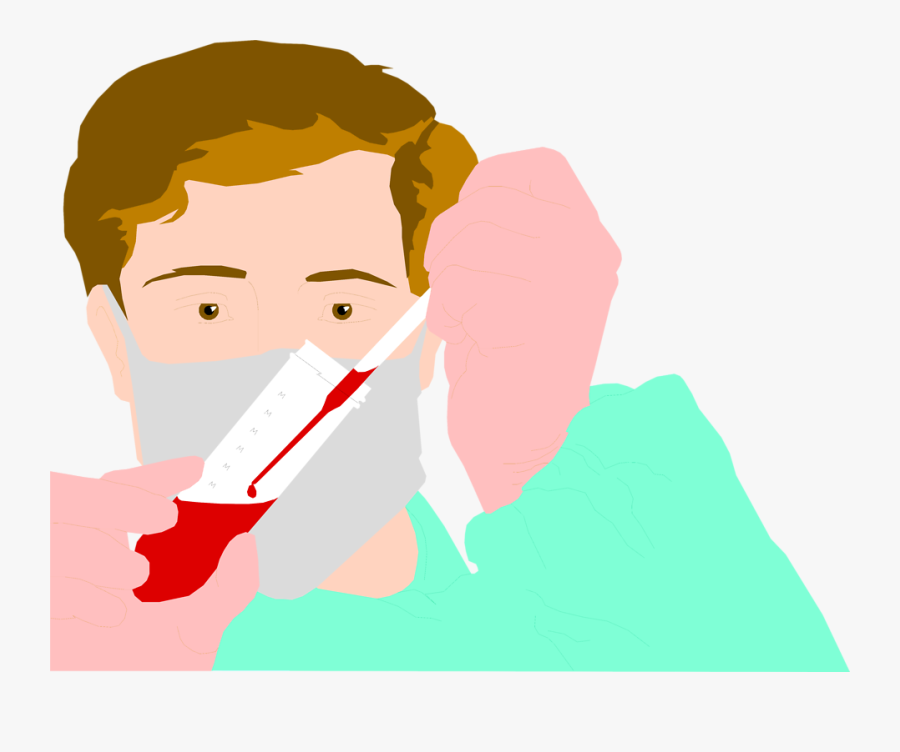 Illustration Of A Lab Technician With A Vial Of Blood - Medical Laboratory, Transparent Clipart