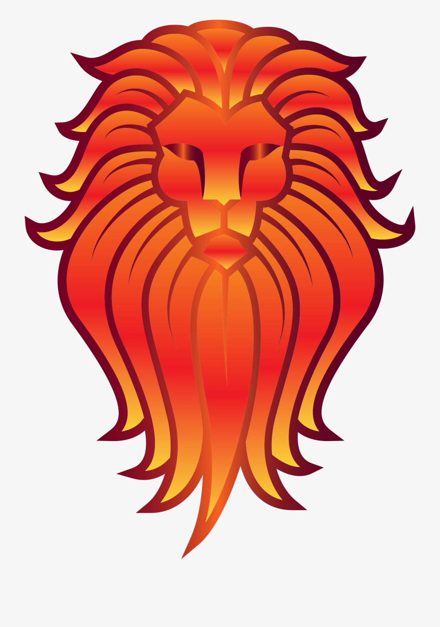 Chromatic Lion Face Tattoo 5 No Background Clip Arts - Easy Lion Totem Pole, Transparent Clipart