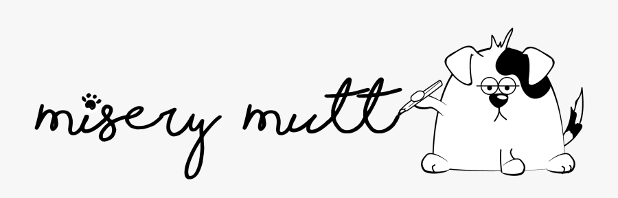 Misery Mutt - Calligraphy, Transparent Clipart
