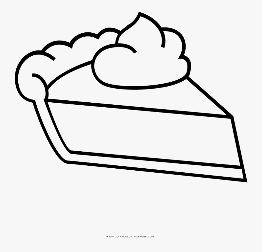 Pie Slice Coloring Page - Slice Of Pie Outline, Transparent Clipart