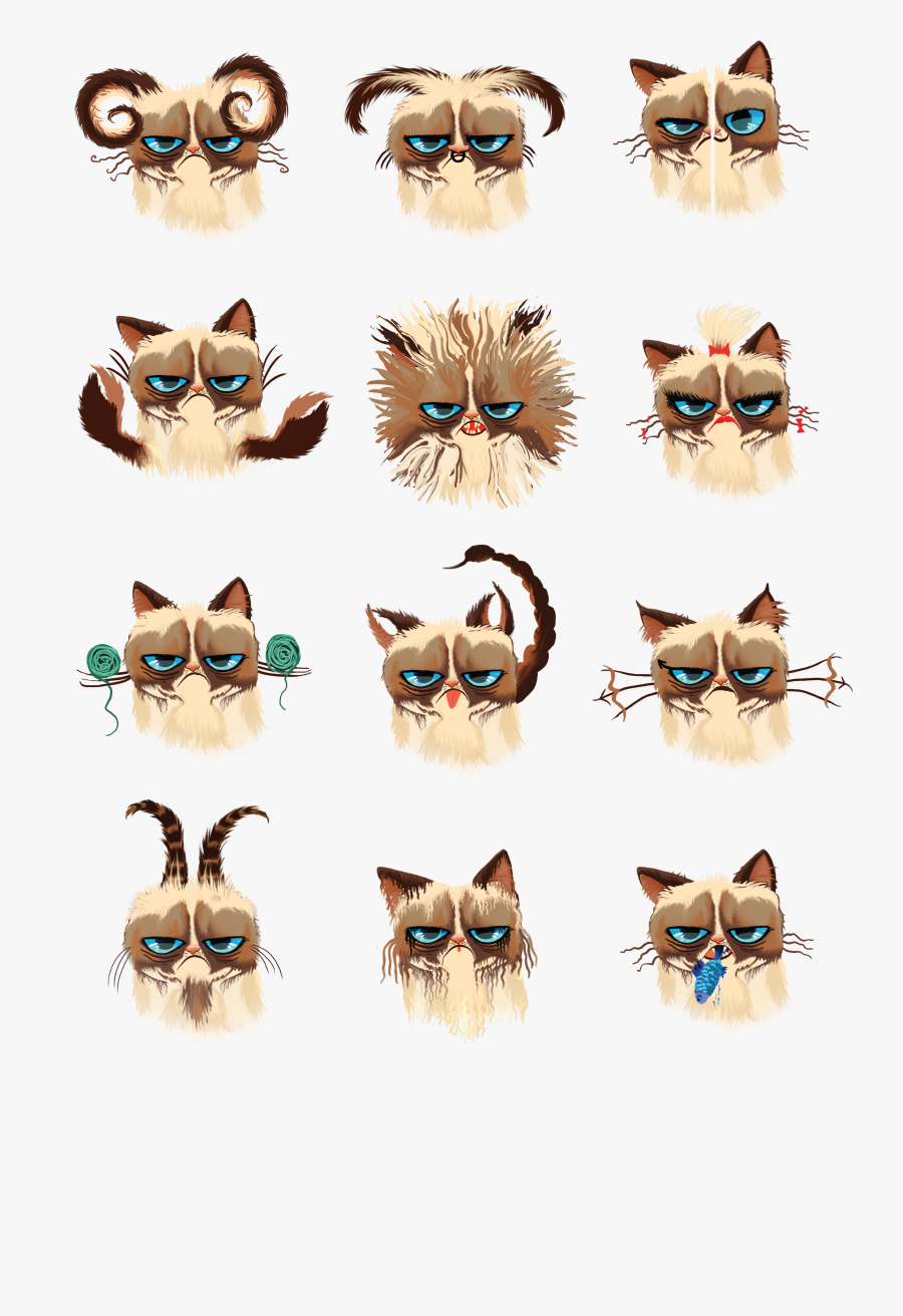 Transparent Grumpy Cat Png - Cat Zodiac Signs, Transparent Clipart