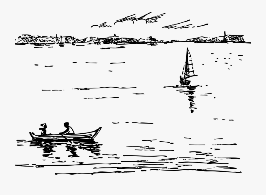 Lake Black And White Png, Transparent Clipart