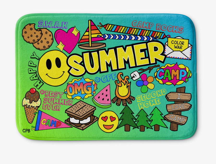 Happy Summer Bathmat, Transparent Clipart