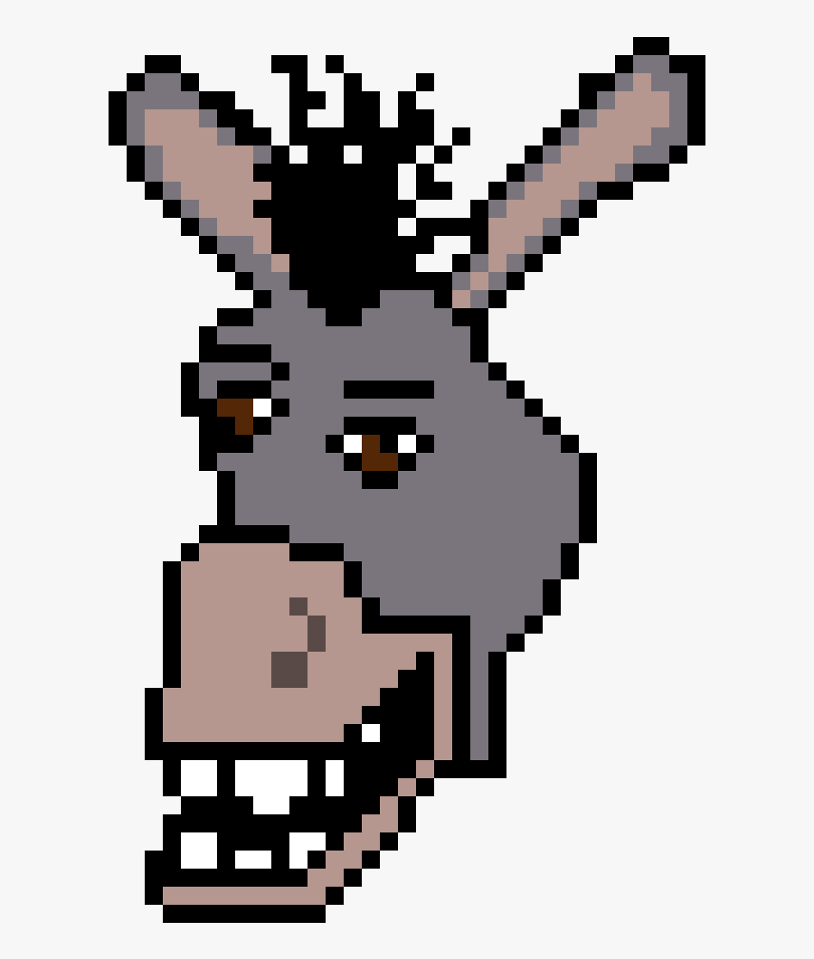 Shrek Donkey Pixel Art, Transparent Clipart