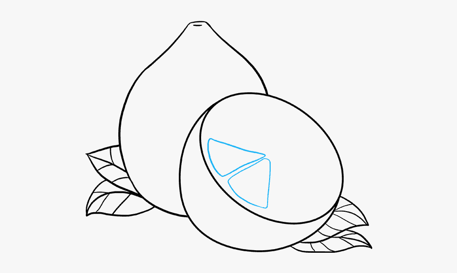 How To Draw Lemon - Lemon Sketch Png, Transparent Clipart