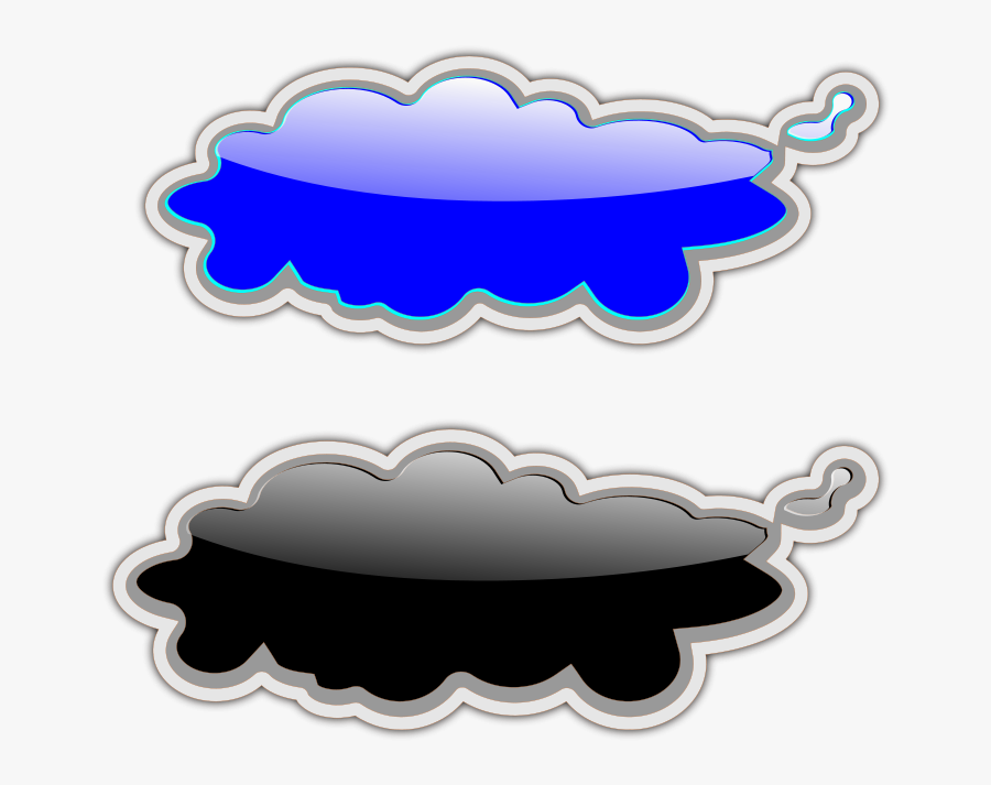 Glossy Clouds-2 - Vector Graphics, Transparent Clipart