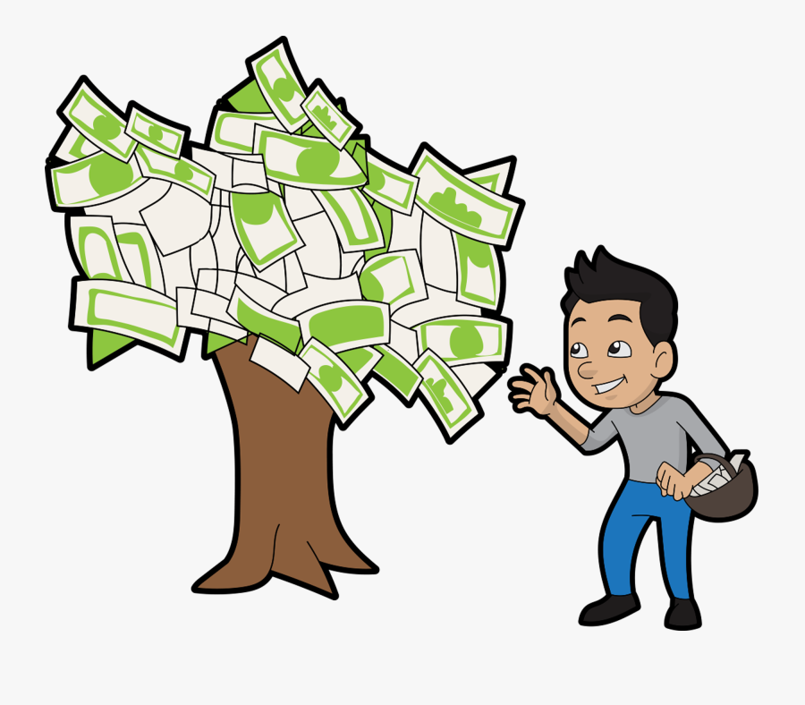 Man A Money Tree Cliparts, Transparent Clipart