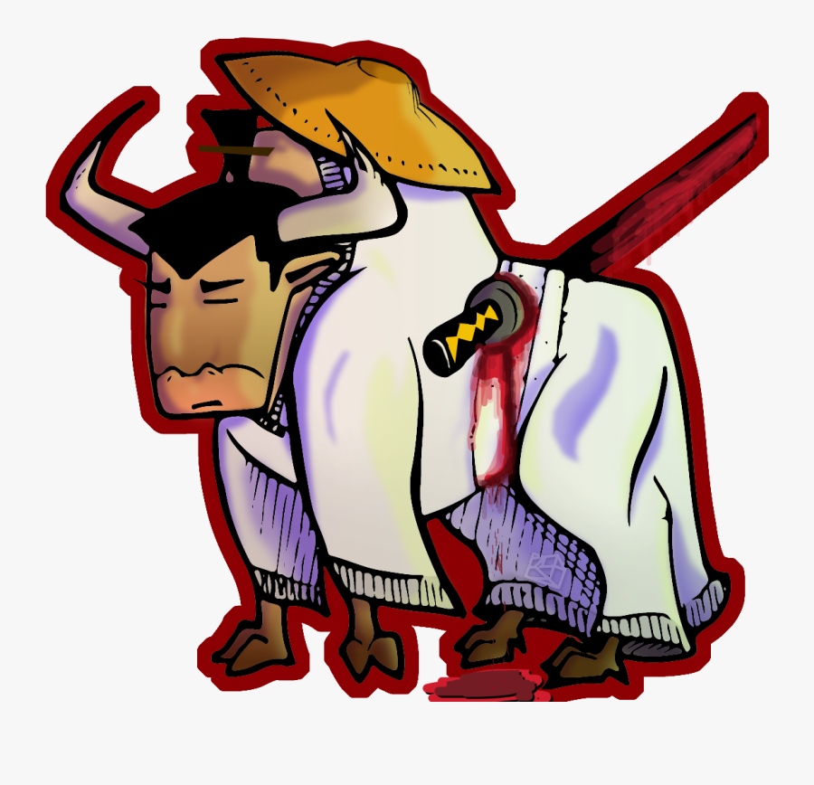 Samurai Yak, Transparent Clipart