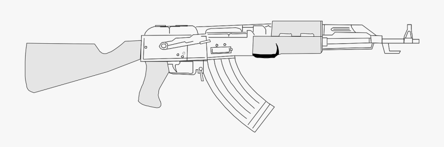Assault Rifle Automatic Weapon Gun Free Picture - Ak 47 Clip Art, Transparent Clipart