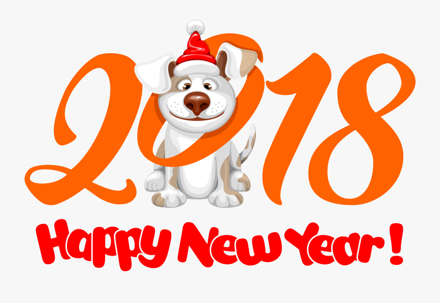 2018 Happy New Year Png Image - Happy New Year 2018 Dog, Transparent Clipart
