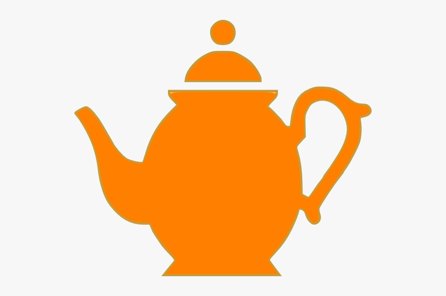 Orange Clipart Teapot - Orange Tea Pot Clip Art, Transparent Clipart