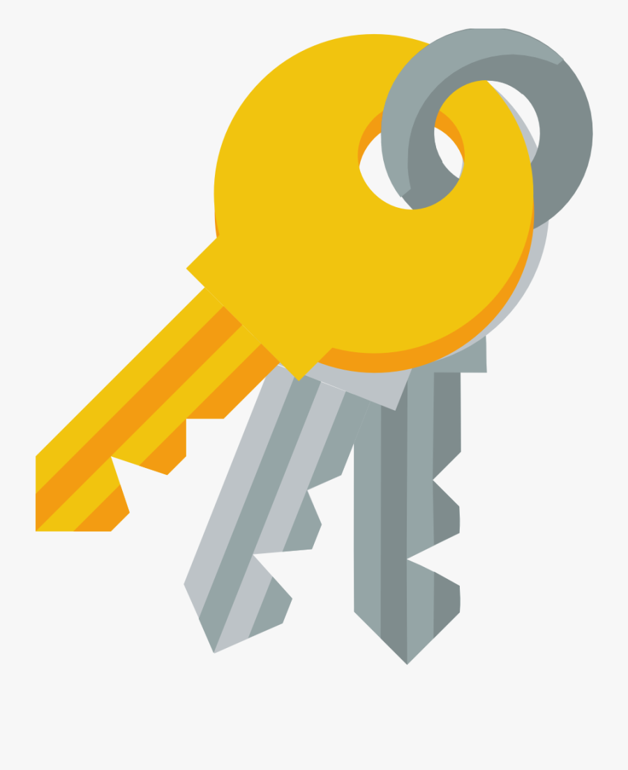 Keyring Icon Small Flat - Clip Art Transparent Background Keys, Transparent Clipart