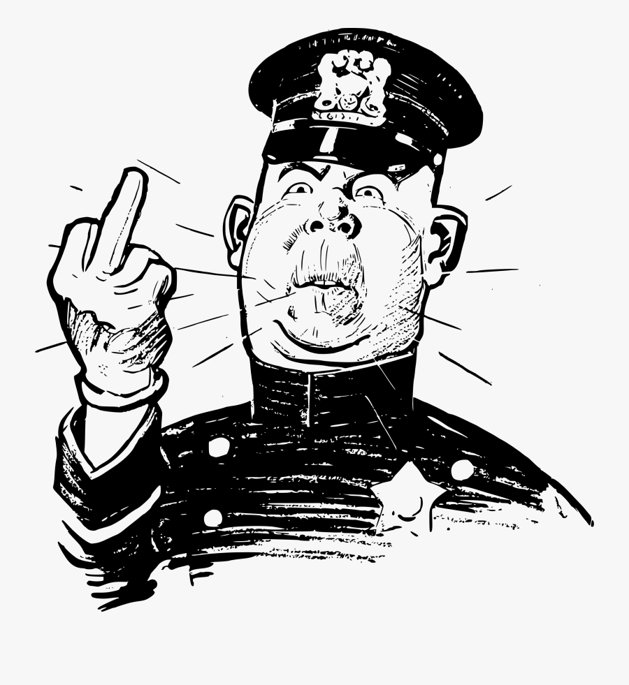 Transparent Police Officer Hat Clipart - Police Officer Middle Finger