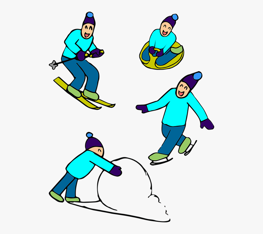 Sport, Winter, Snow, Skate, Ski, Roddeln - Чаргаар Гулгаж Байгаа Хүүхэд, Transparent Clipart