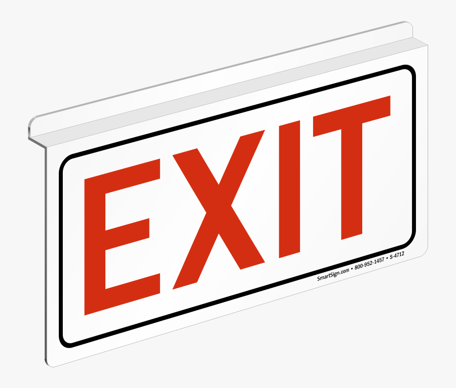 Exit - Exit Sign No Background, Transparent Clipart