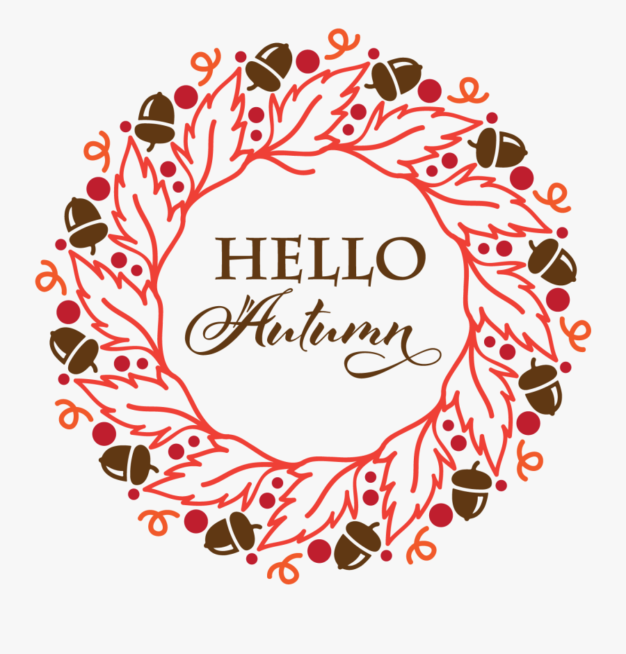 Transparent Autumn Wreath Png - Illustration, Transparent Clipart