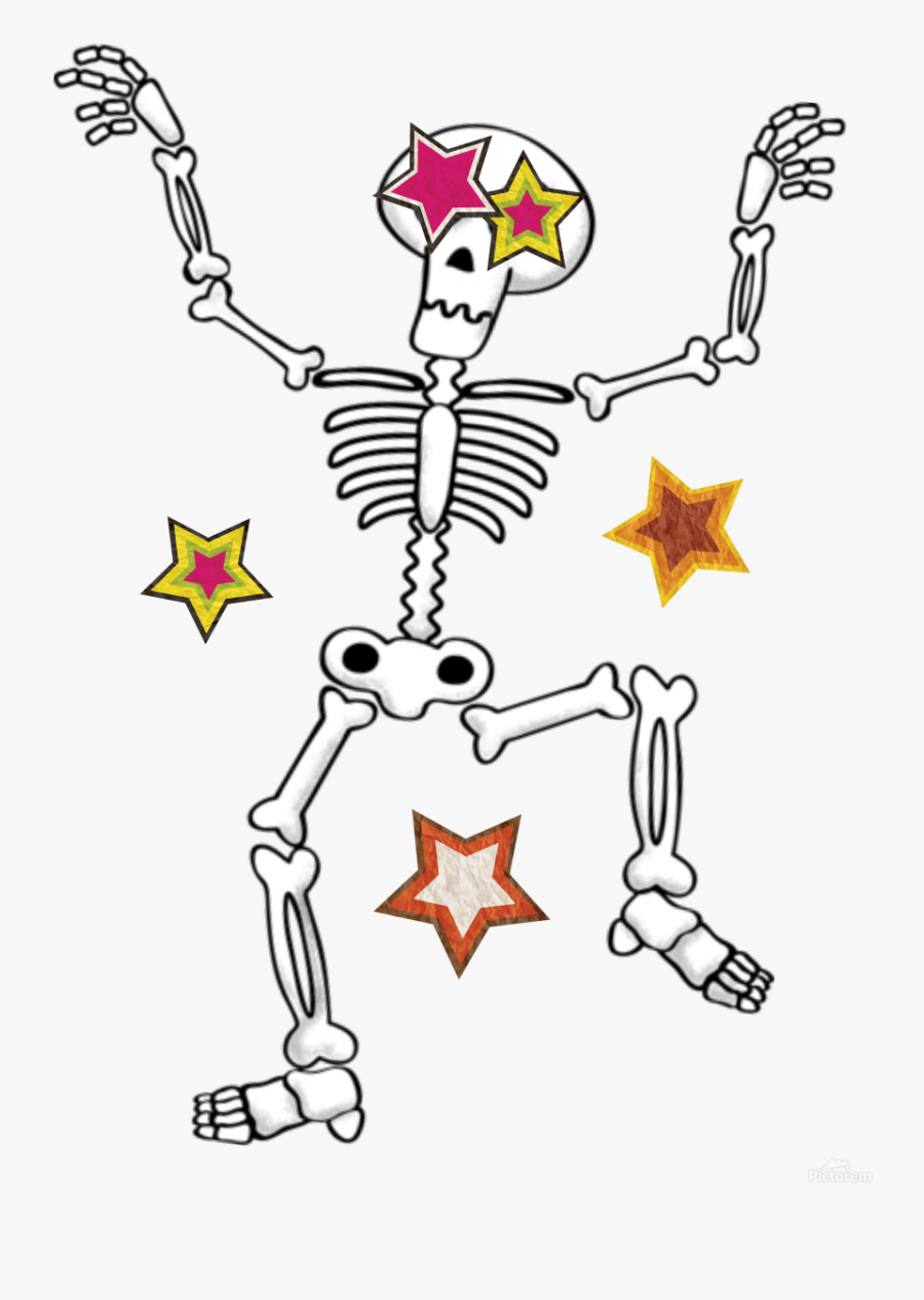 Dancing Skeleton, Transparent Clipart