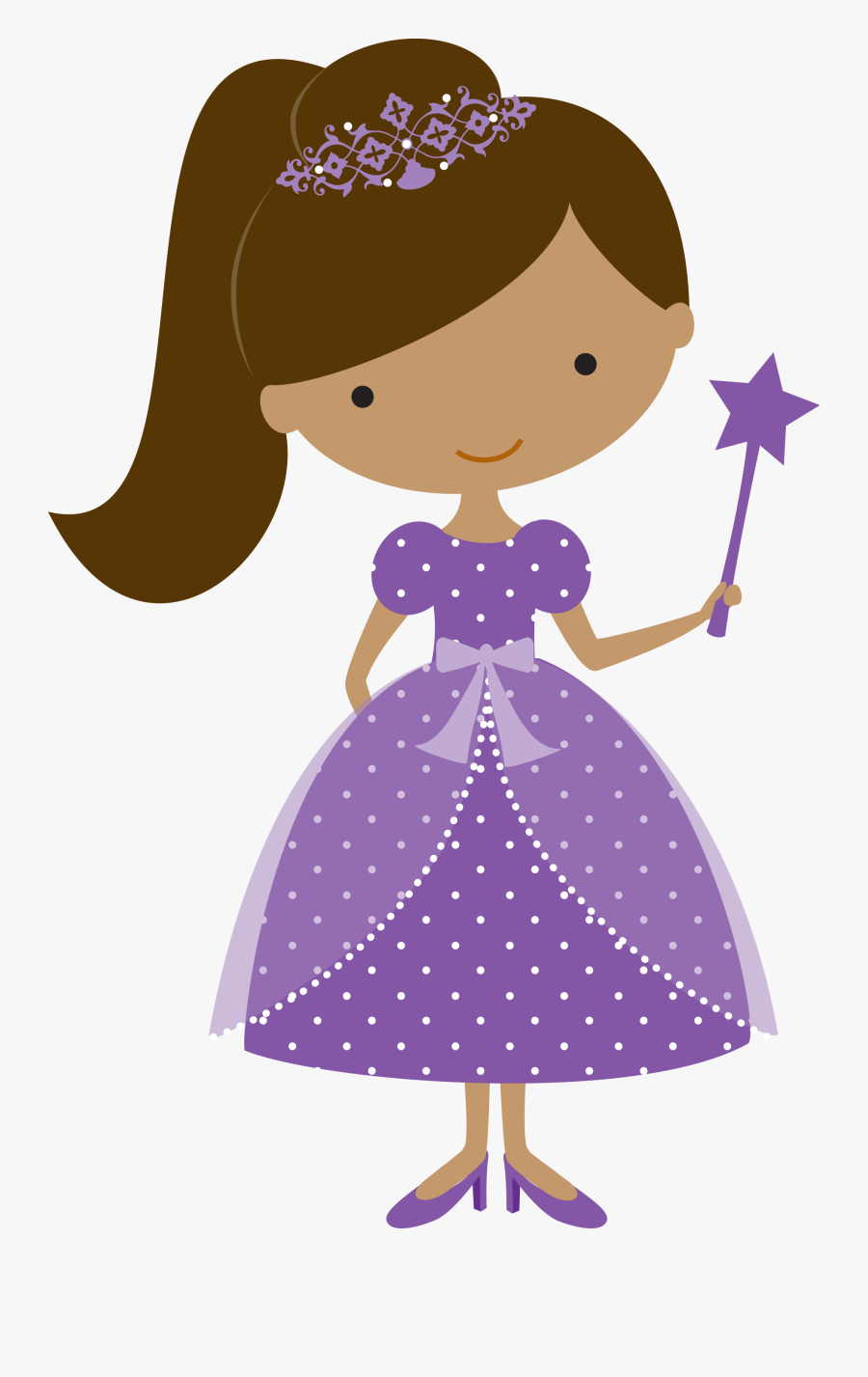 Cute Princess Clip Art, Transparent Clipart