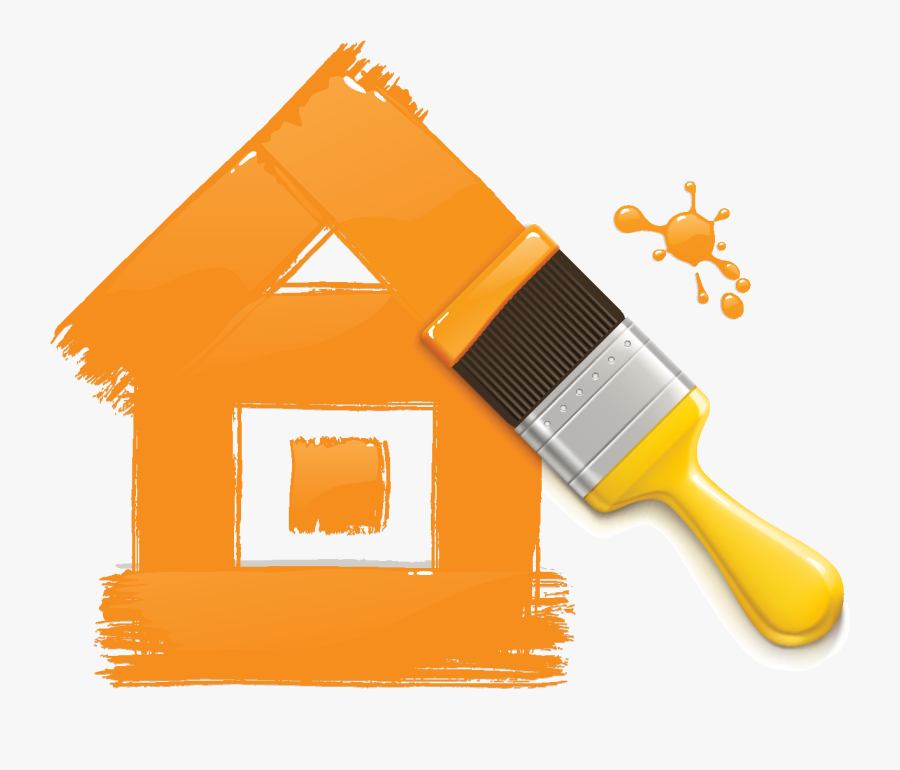 This Graphics Is Cartoon Paint Brush Element About - House Painting Png, Transparent Clipart