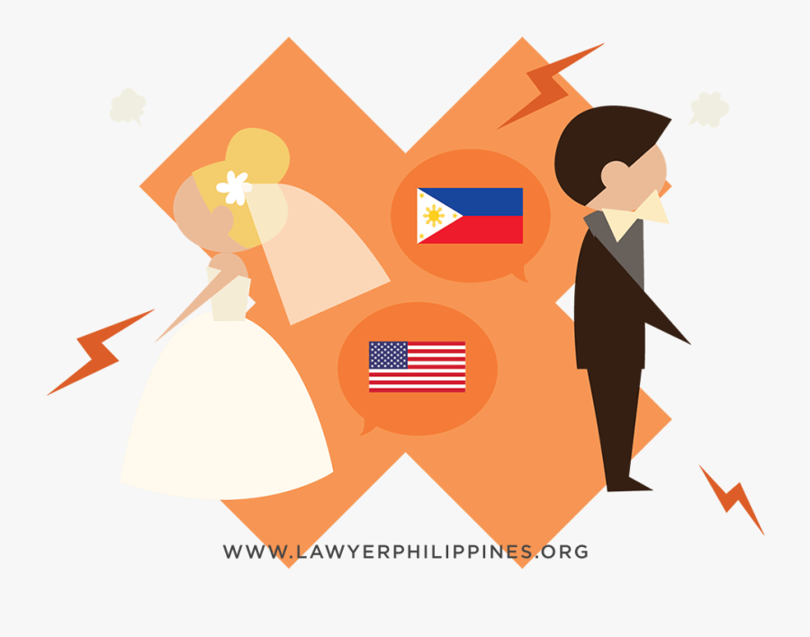 A Large X Between A Groom And A Bride With Flags Identifying - Process To File Legal Separation Philippines, Transparent Clipart