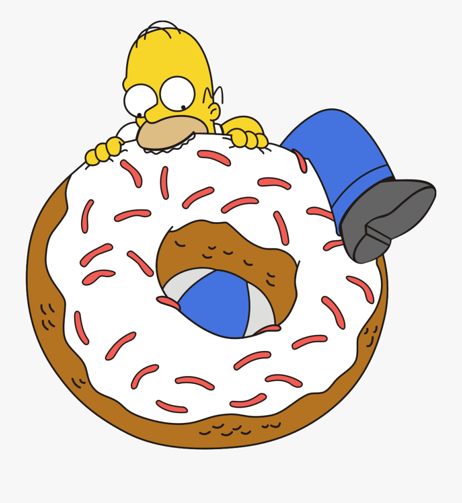 Love By Bogskiii Png - Homer Simpson Donuts, Transparent Clipart