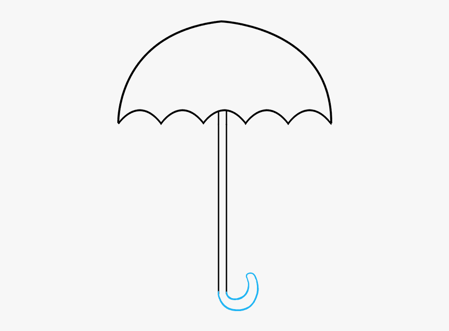 Umbrella Clip Draw - Easy Umbrella Drawing, Transparent Clipart