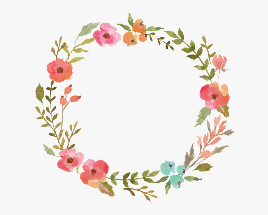 Flower Watercolor Transparent Ornamental - Transparent Background Flower Ring Png, Transparent Clipart