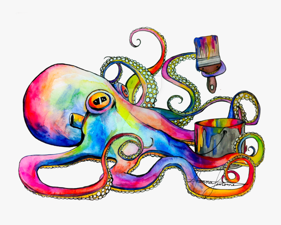 For The Love Of Octopuses By Jadasartvision - Psychedelic Png, Transparent Clipart