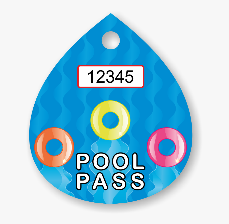 Pool Pass In Water Drop Shape, Life Rings Design - Circle, Transparent Clipart