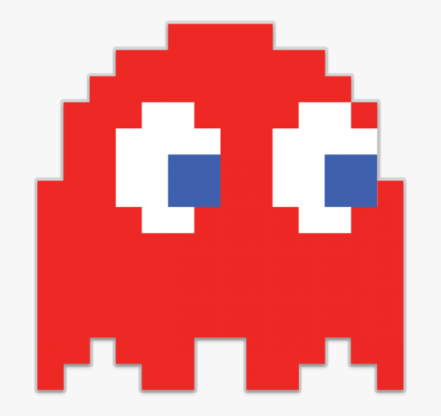 Pac Man Ghost Red, Transparent Clipart