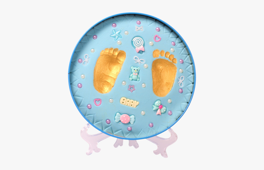 Baby Clay Hand And Foot Imprint Kit With Decorative - Infant, Transparent Clipart