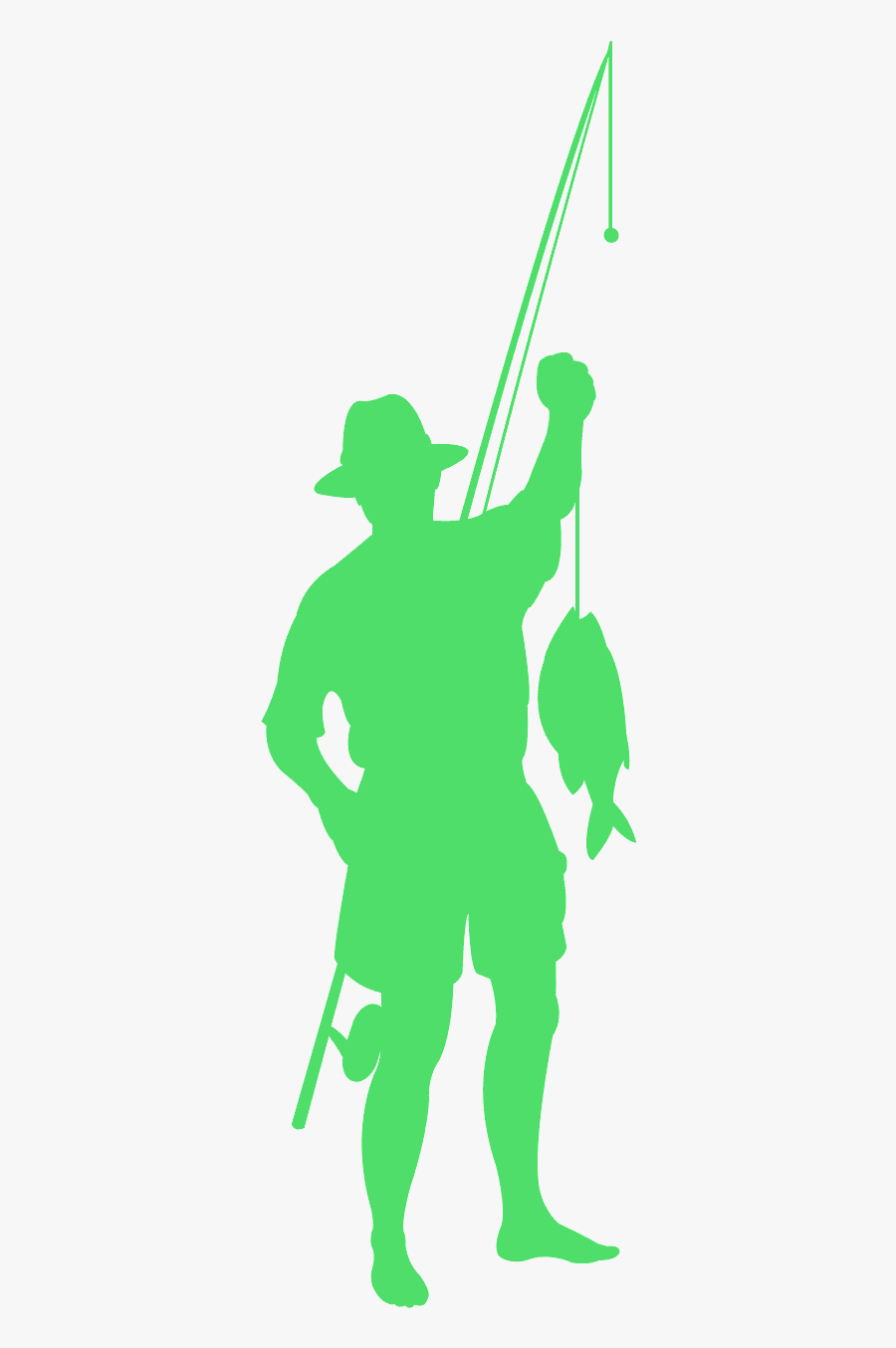 Silhueta De Pescador, Transparent Clipart