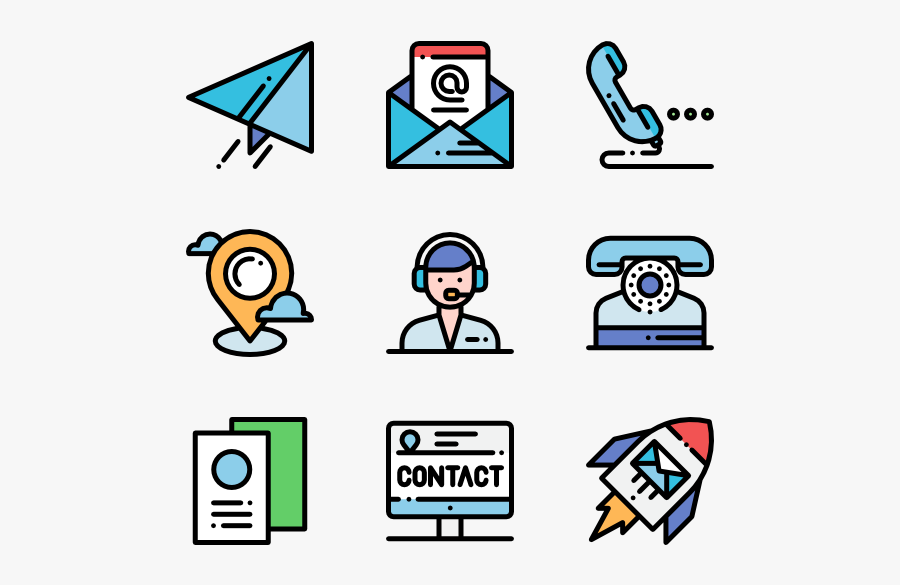 Us Vector Contact Detail - Engaged Icon Png, Transparent Clipart