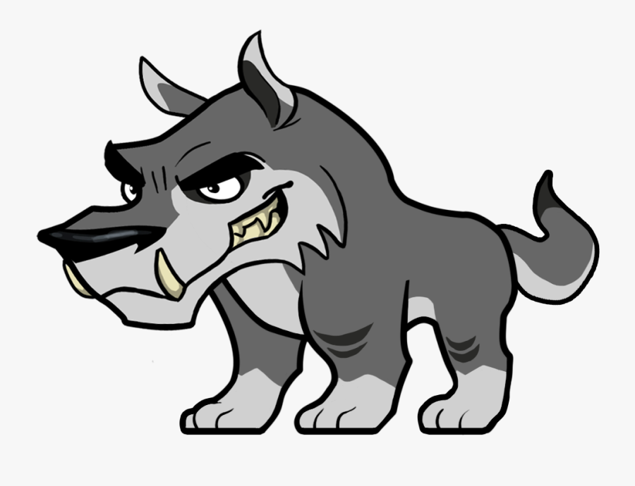 Wolf Drawing Clipart Mascot - Angry Wolf Cartoon Png, Transparent Clipart